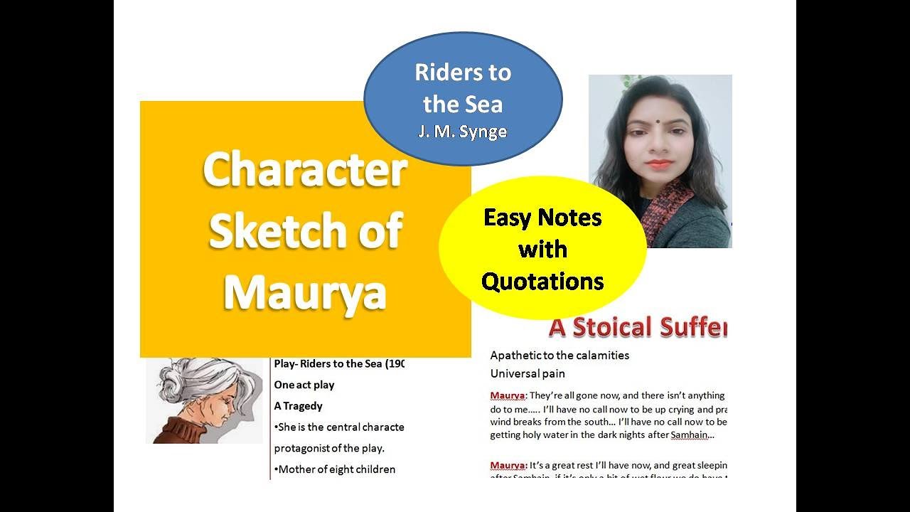 Character Sketch of Maurya || with Quotations|| Riders to the Sea|| J. M. Synge