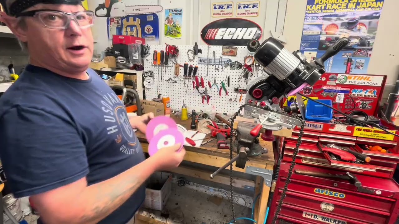 How to use a oregan chain grinder