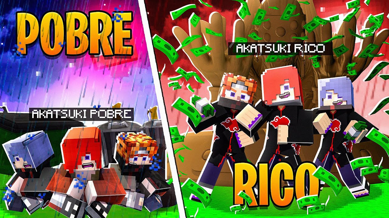 RICO VS POBRE DA AKATSUKI no Minecraft