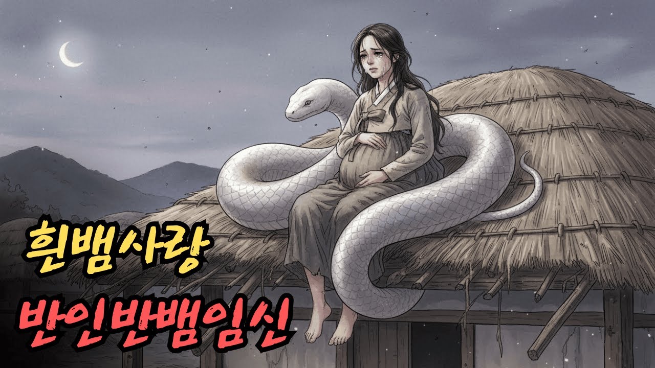 한 소녀가 흰 뱀을 사랑하기 위해 재산을 포기하지만, 비극적인 운명이 그녀를 덮친다. 그녀는 반인반뱀의 아이를 임신하게 된다. | 민담 | 전설 | 설화 | 옛날이야기