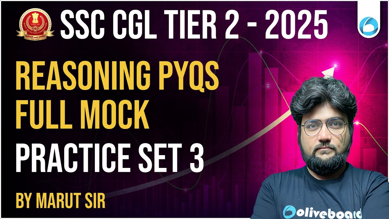 SSC CGL Tier 2 Reasoning 2025 PYQs | Full Mock Practice - Set 3 | English Medium | By Marut Sir