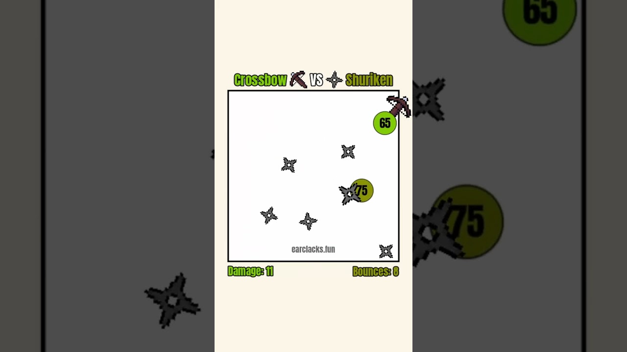 Crossbow 🎯 VS ⭐ Shuriken