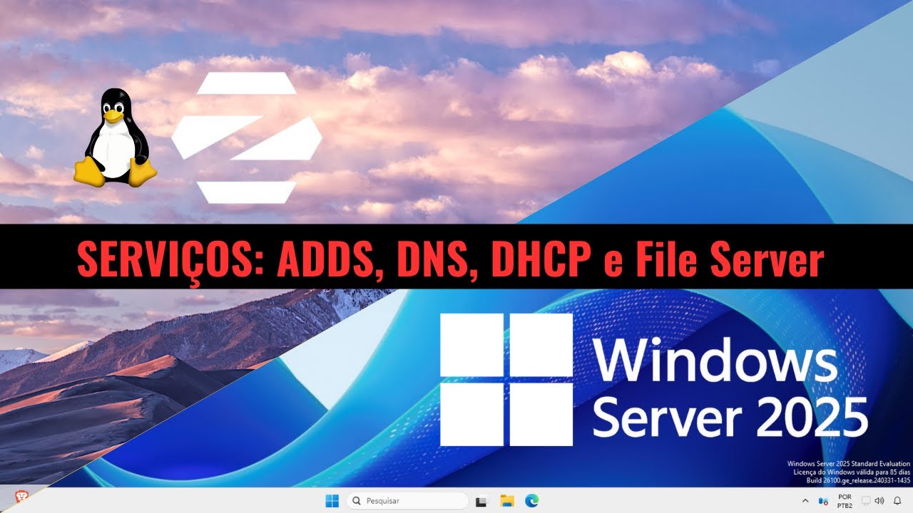 Utilizando Serviços do Windows Server 2025 através de um Cliente Linux. (ADDS, DNS, DHCP ...)