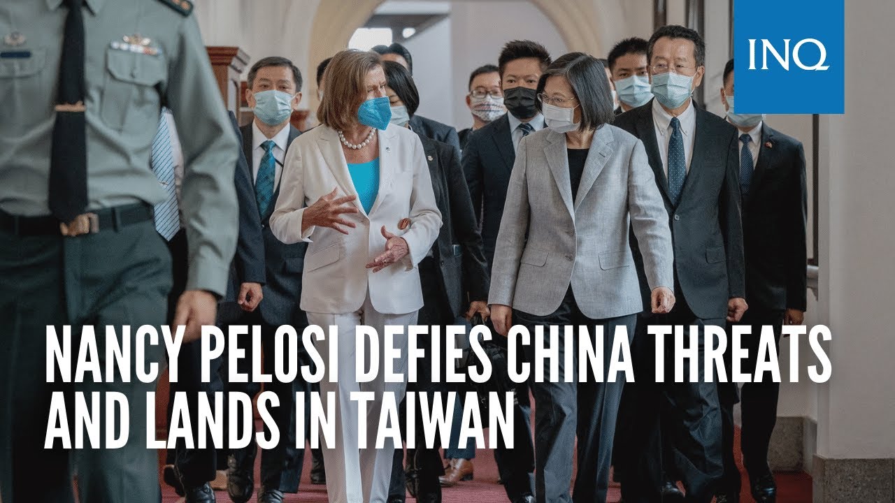 Nancy Pelosi defies China threats and lands in Taiwan