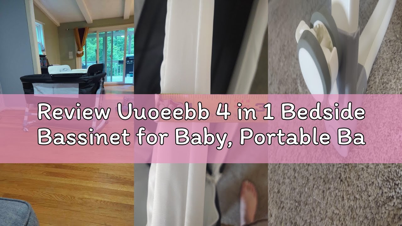 Review Uuoeebb 4 in 1 Bedside Bassinet for Baby, Portable Baby Bassinet with Wheels, Baby Crib with