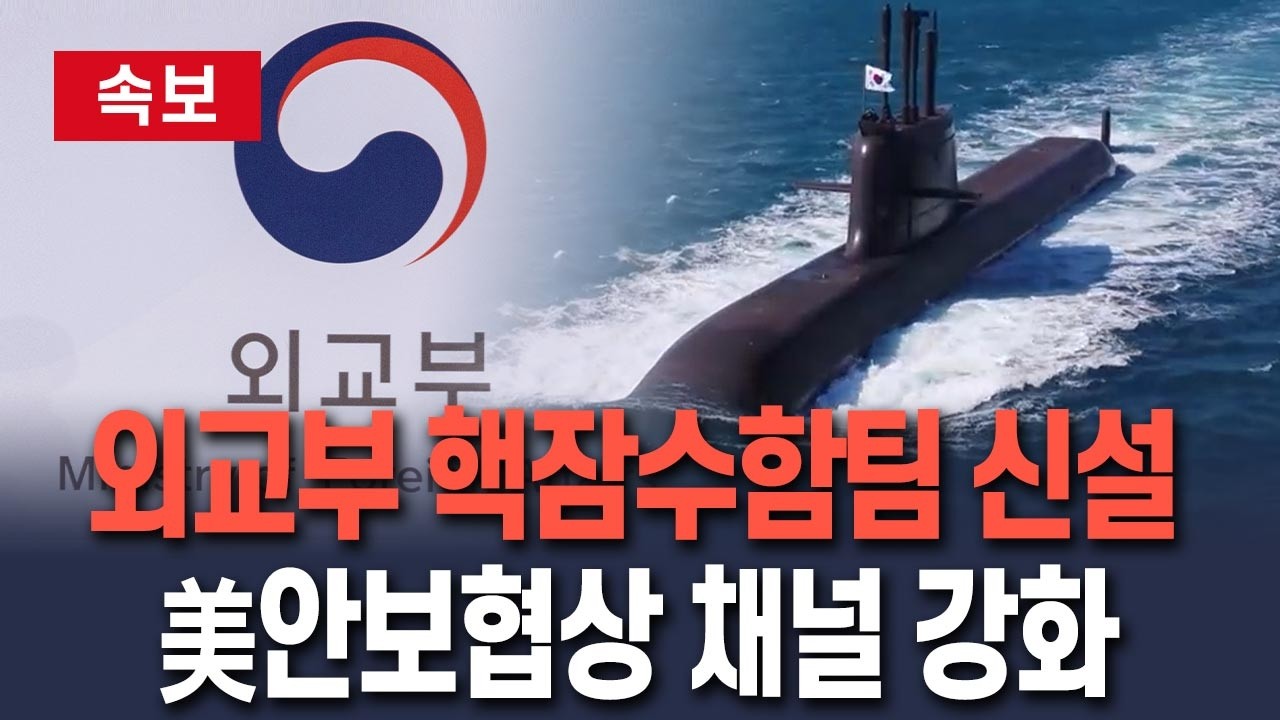 [🔴속보] 외교부 핵잠수함팀 신설…美대표단과 안보협상 앞두고 조직 정비/ 연합뉴스TV(YonhapnewsTV)