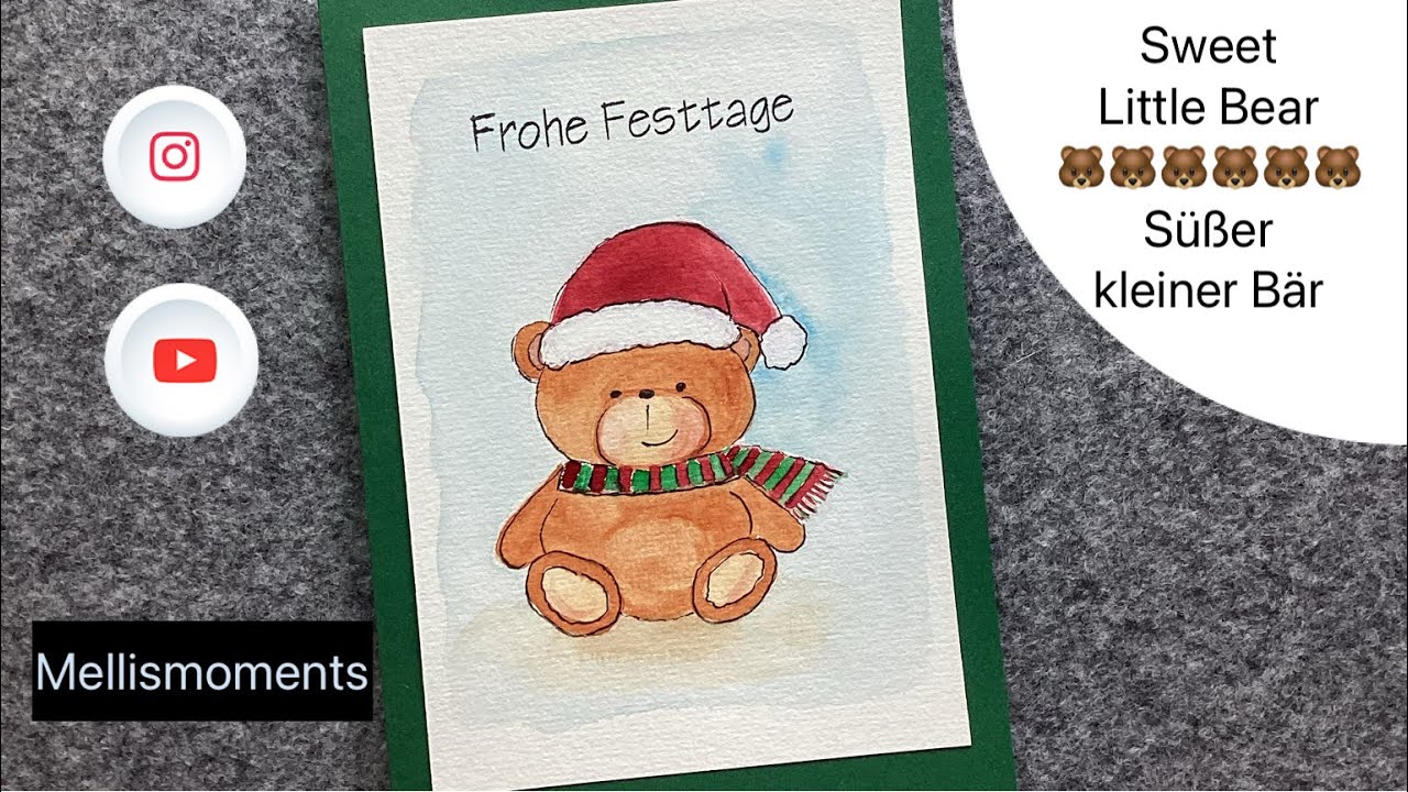 Einfache Art Bären zu malen. Schritt für Schritt Anleitung -Easy way to draw bears . Step by step