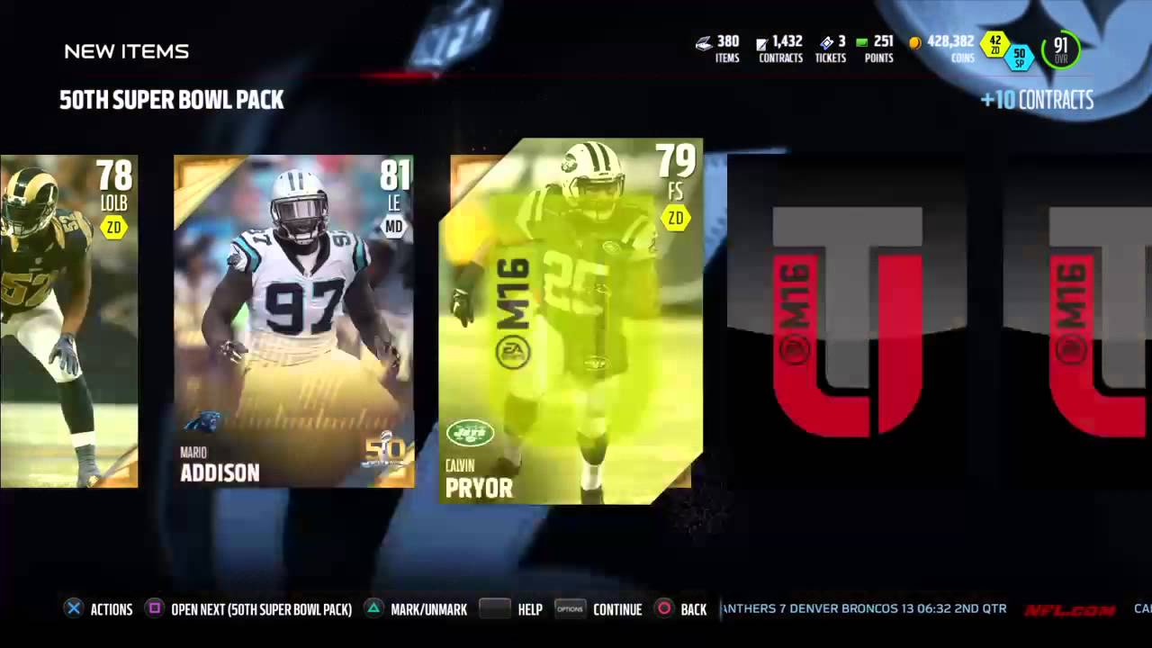 MUT 16 SUPER BOWL 50 PACK BUNDLE OPENING!!