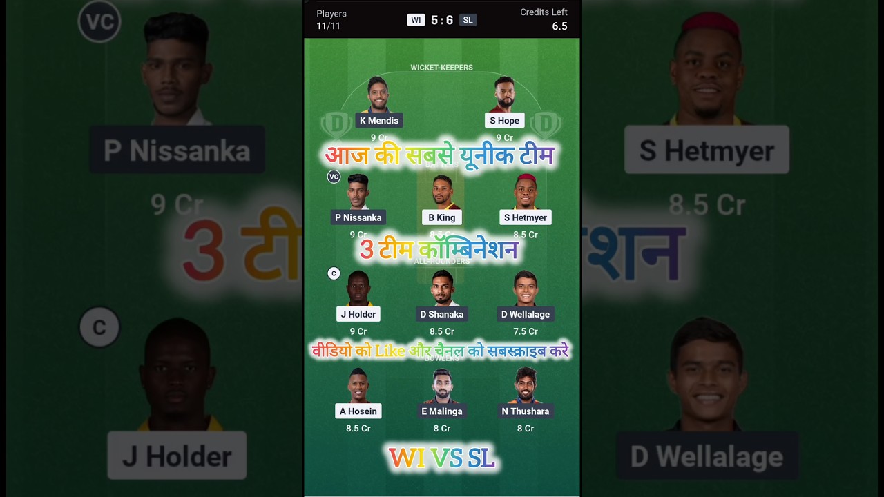 WI vs SL Today Match Prediction |West Indies vs Sri Lanka T20 prediction | WI vs SL #t20 #wivssl