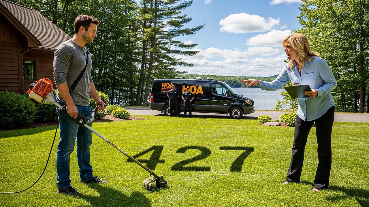 HOA Said My House Numbers Weren't Visible, So I Carved Them Into My Lawn With a Weed Whacker!