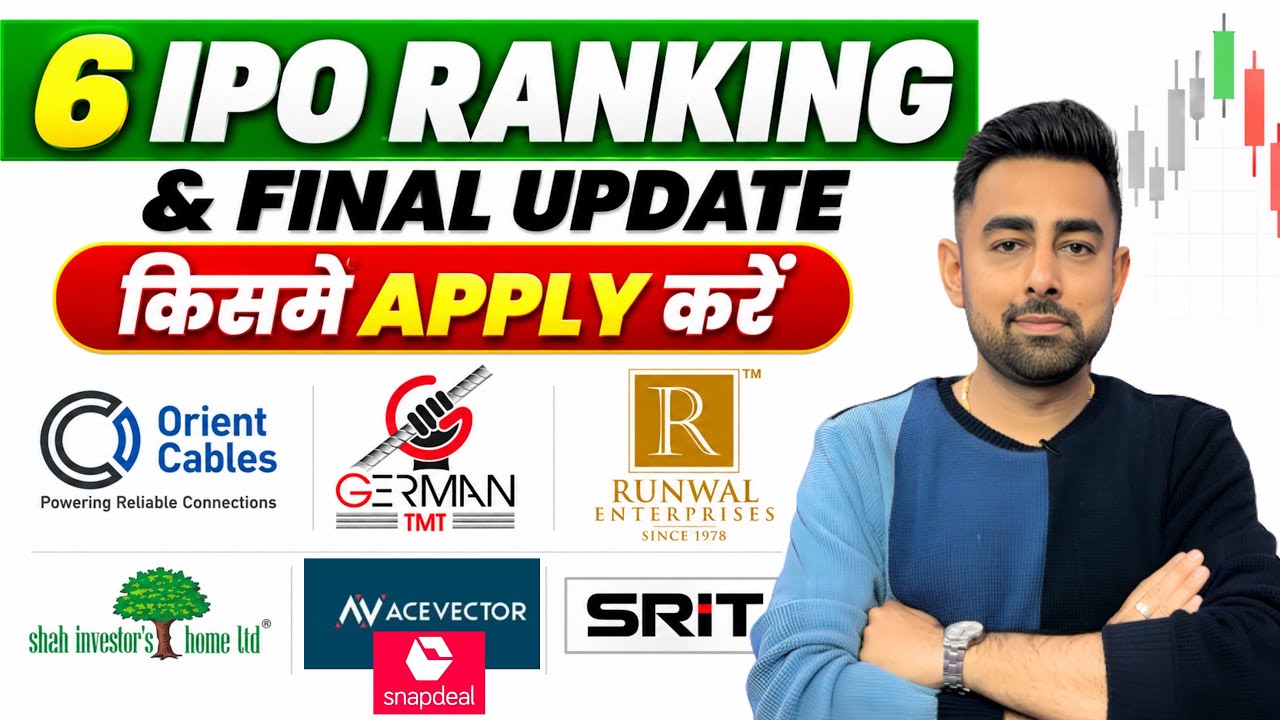 6 IPO Ranking | Orient IPO | SRIT IPO | German IPO | Acevector IPO | Shah IPO | Runwal IPO | Jayesh