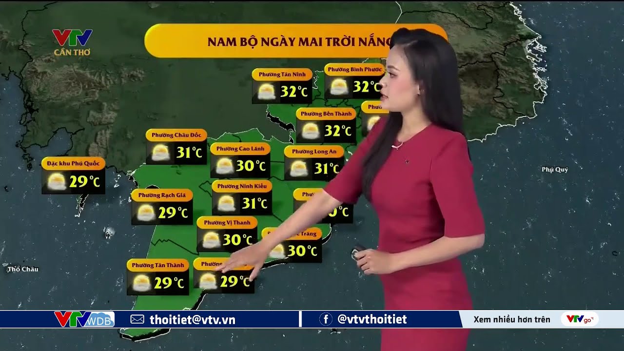 Dự báo thời tiết Tây Nam Bộ ngày mai 23/01/2026 | VTVWDB