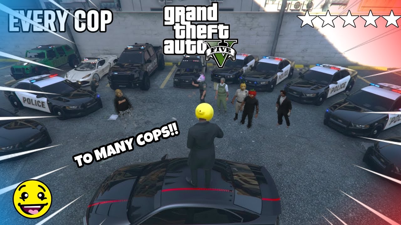 We got CHASED by EVERY COP in Los Santos!!! Cops and Robbers and Helicopter?! - GTA 5 Funny Moments