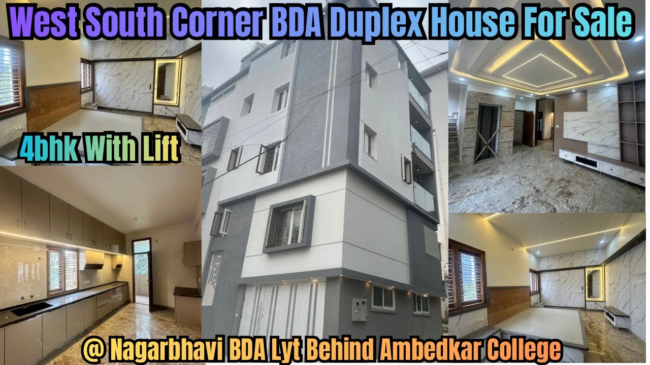 #196 #W/S Corner 4bhk With Lift Duplex House For Sale In Nagarbhavi BDA Lyt #houseforsaleinbangalore