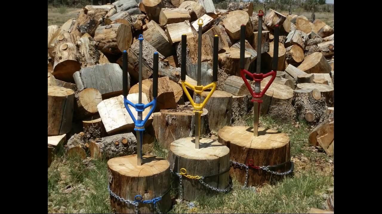 All Tie Anchor with Splitz All Manual Wood Splitter - How to split firewood safely - Good N Useful