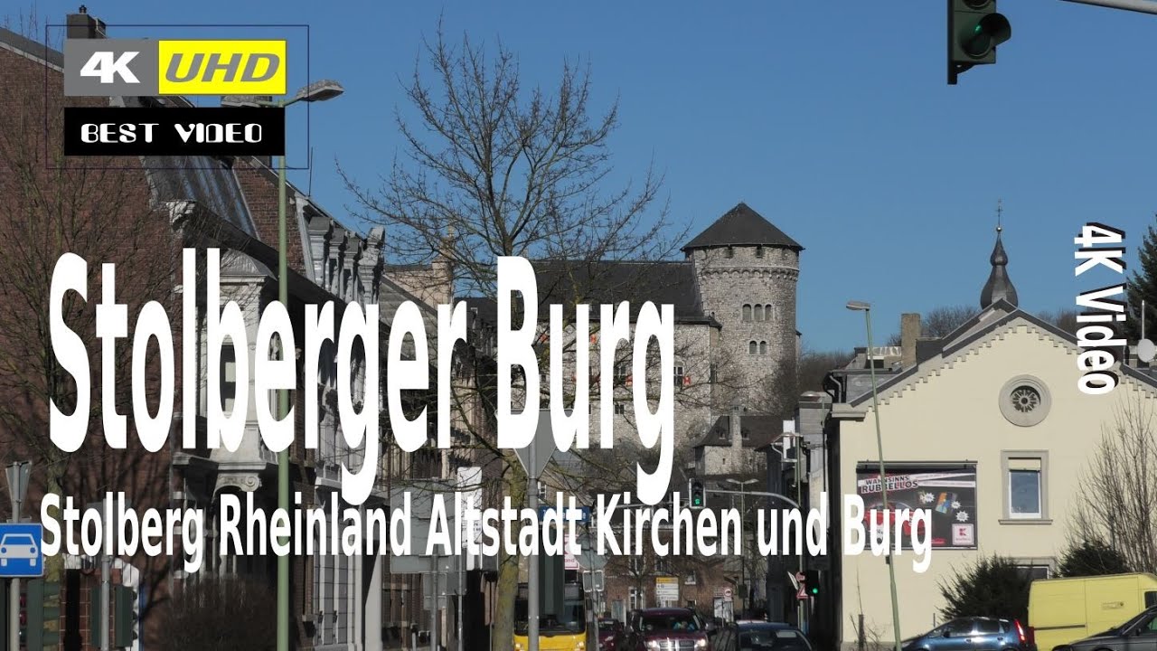 Stolberg Altstadt Burg Castle und Kirchen  Hochzeit Standesamt - Alter Historischen Ortskern Film 4K