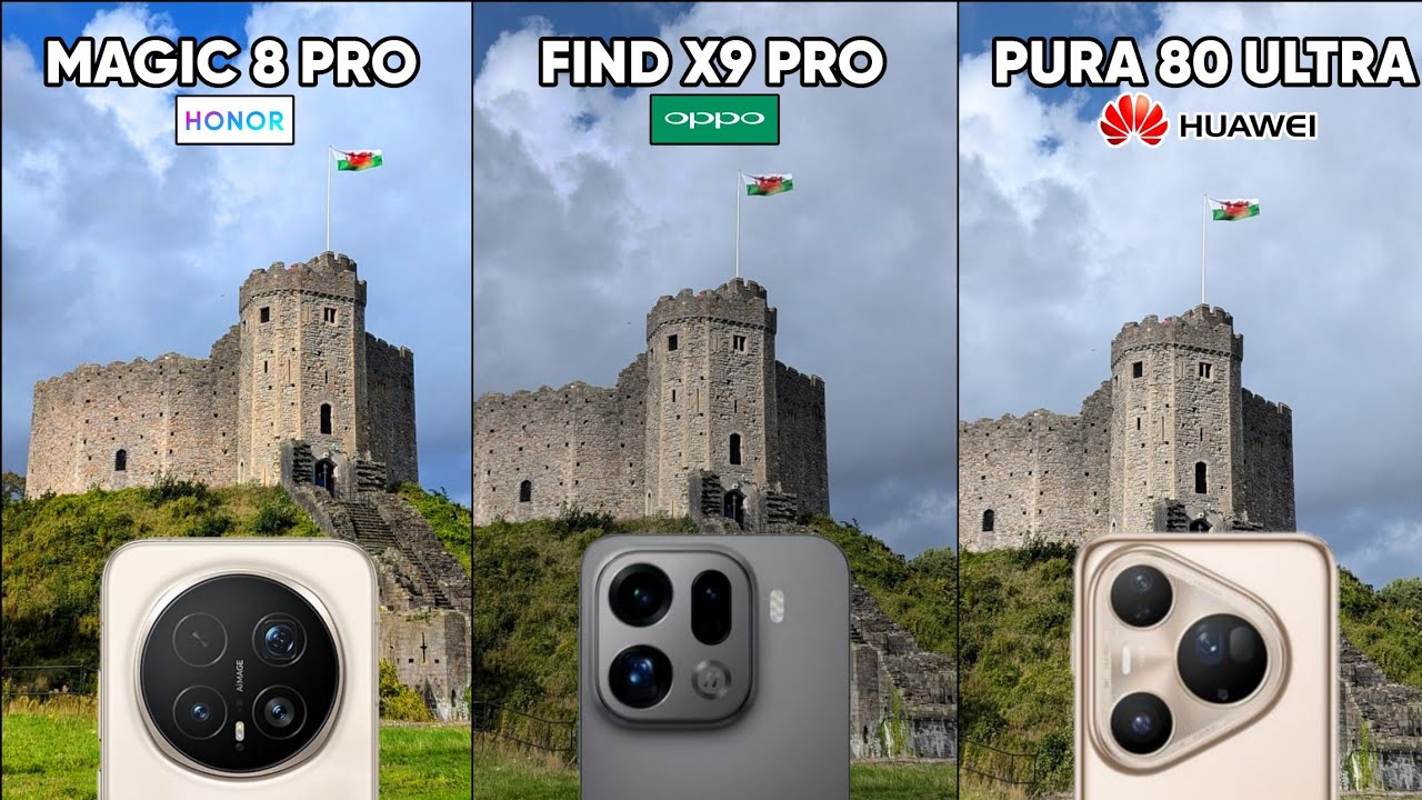Сравнение камер Honor Magic 8 Pro, OPPO Find X9 Pro и Huawei Pura 80 Ultra