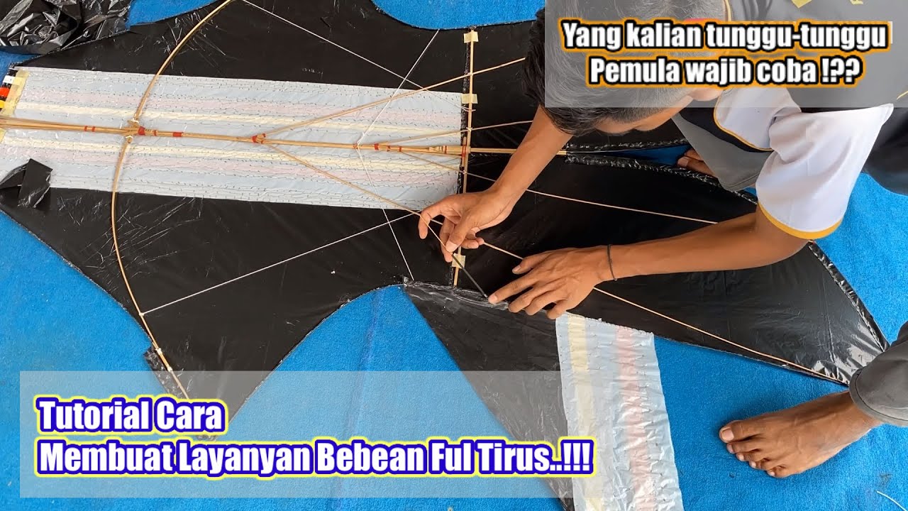TUTORIAL CARA MEMBUAT LAYANGAN BEBEAN MINI FUL TIRUS // LANGSUNG TES TERBANG