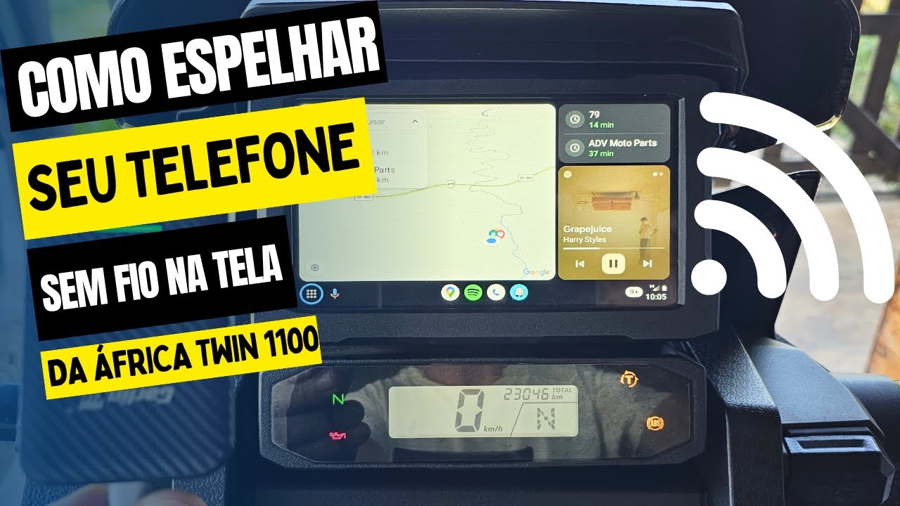Como espelhar seu telefone sem fio na tela da África Twin 1100