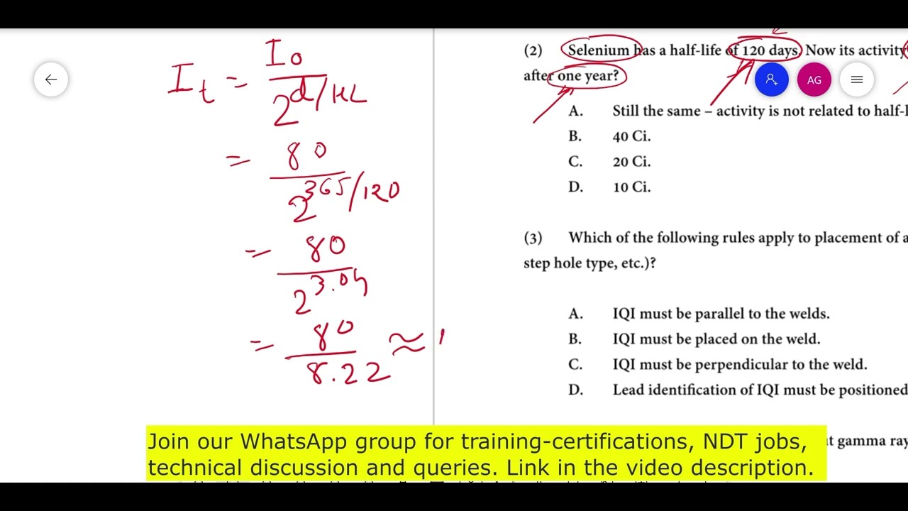 PCN RTFI level 2 Question & Answers ll Radiography Testing Film Interpretation