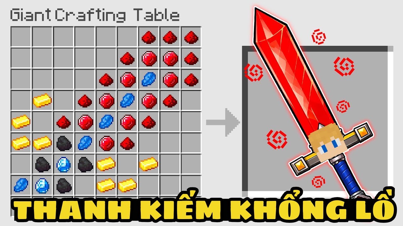 Tôi Chế Tạo THANH KIẾM KHỔNG LỒ Mạnh Nhất Trong Minecraft!