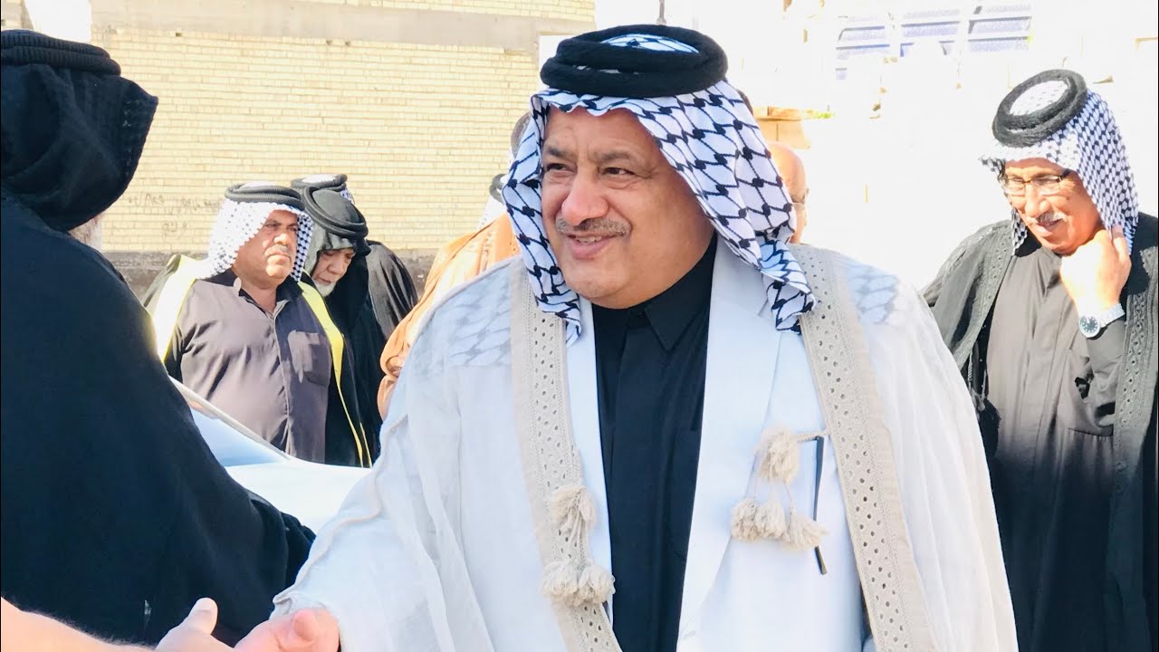 الشيخ خالد عبدالامير رعد المغاص شيخ الساده المعامره في كربلاء في فاتحه الشيخ احمد العلاوي المسعودي