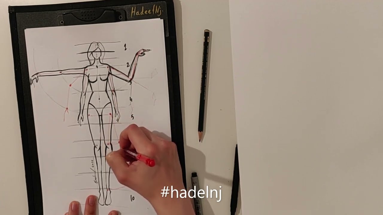 تعلم رسم عارضة أزياء وحركها | تحريك المانيكان (3) How to draw || a mannequin& move it in different