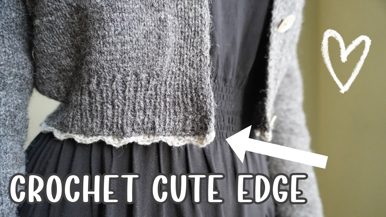 Crochet Lace Trim Tutorial How To On Cardigan Easy!