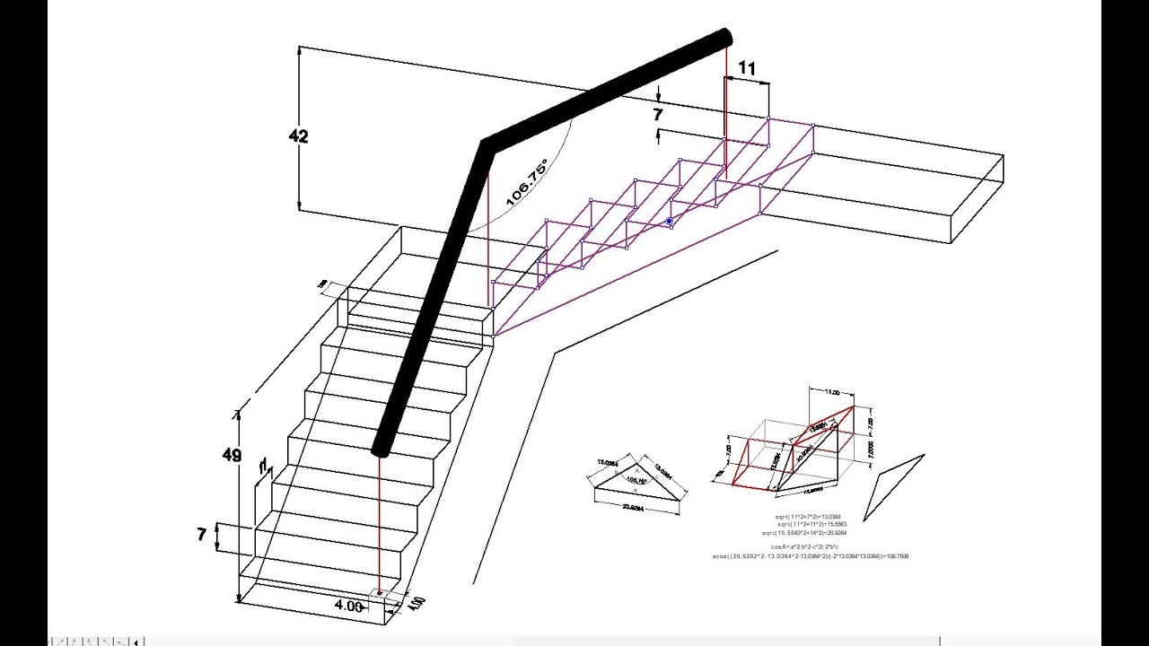 SINGLE MITER HANDRAIL