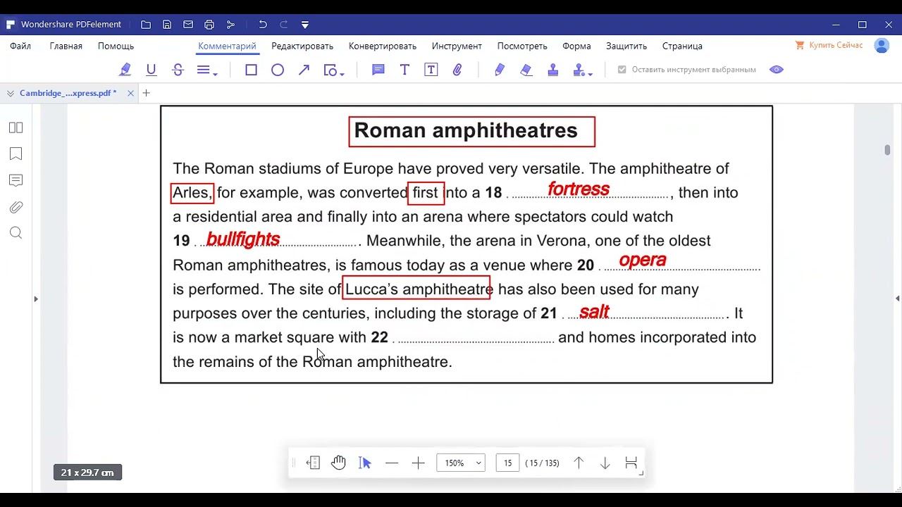 Cambridge IELTS 17, Test 1,Passage 2 : Stadiums: past, present and future