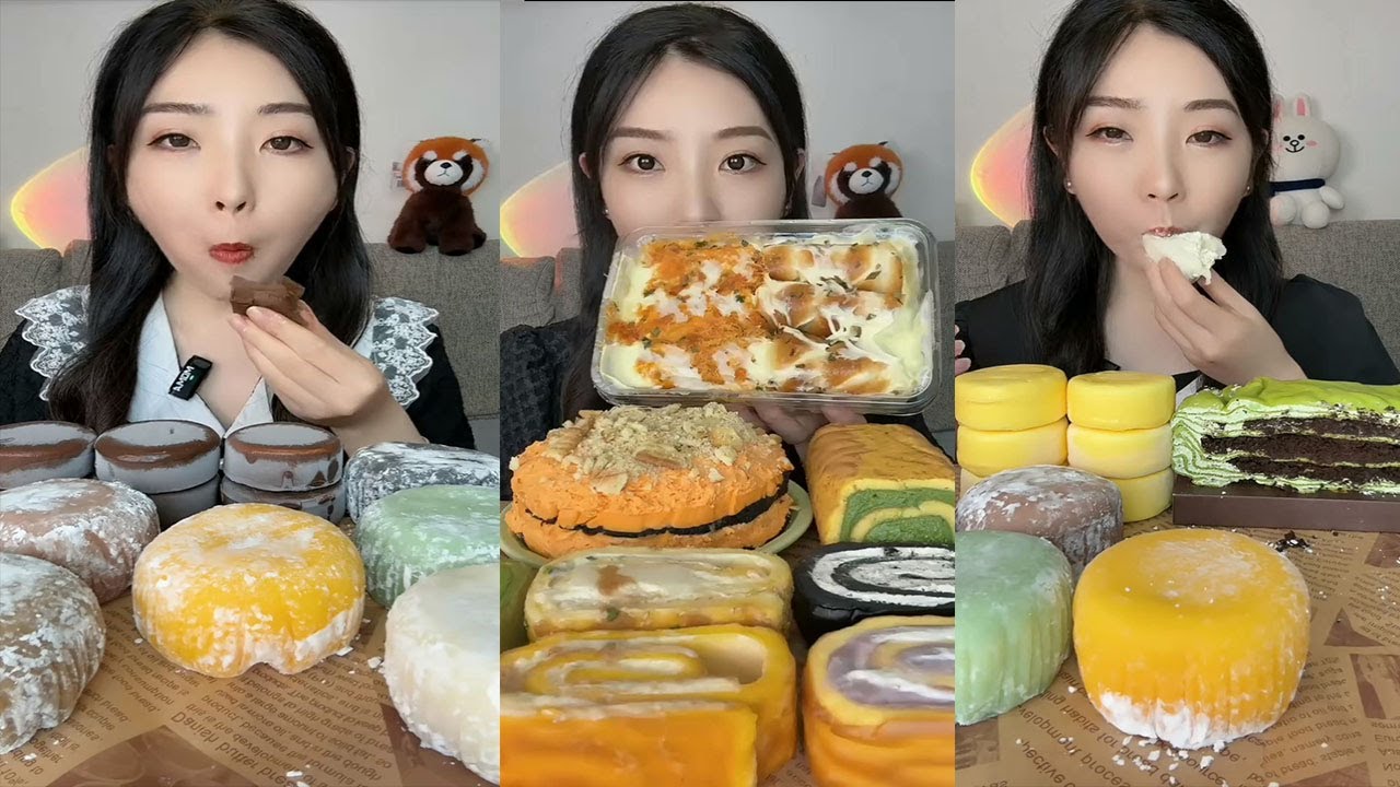 ASMR CREPE CAKE || Chinese Dessert Mukbang || REAL SOUND