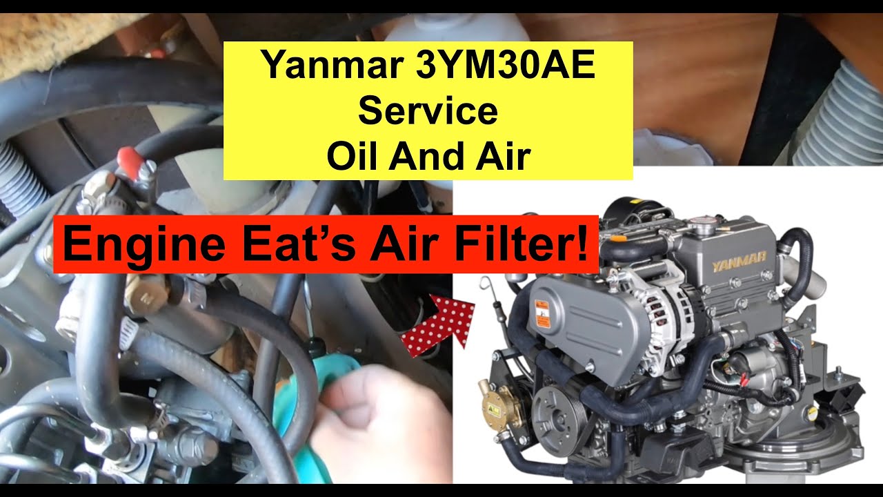 Обслуживание Yanmar 3YM30. Часть 1. Замена масляного и воздушного фильтров. Этот двигатель жрёт с...