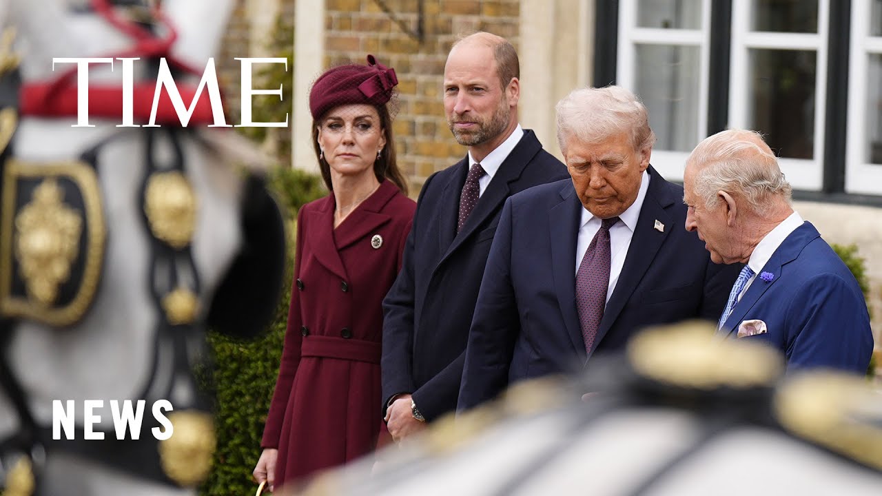 Trump Greeted by Prince William and Kate Middleton at Windsor Castle Amid Protests Over His UK Visit