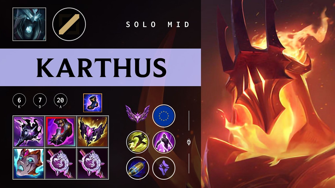 Karthus Mid vs Qiyana - EUW Master Patch 26.03