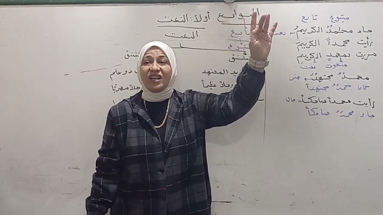 التوابع أولآ النعت المشتق .في قوة المشتق . نحو الصف الثالث الإعدادي الأزهري ترم ثاني قناة الياسمين