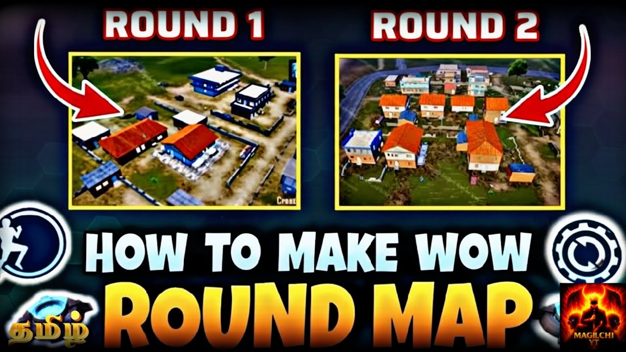 How To Make Wow Rounds Map Tamil |How To CreateRound Map |Erangel Round Map Setting Tamil#magilchiyt