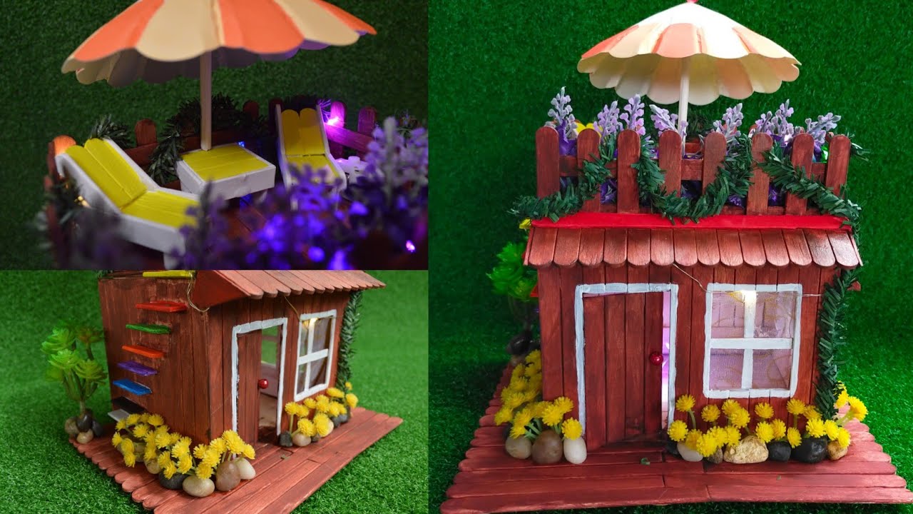 Popsicle stick house | DIY Craft | DIY手艺 | 冰淇淋棒小屋 | 2022 Ep18