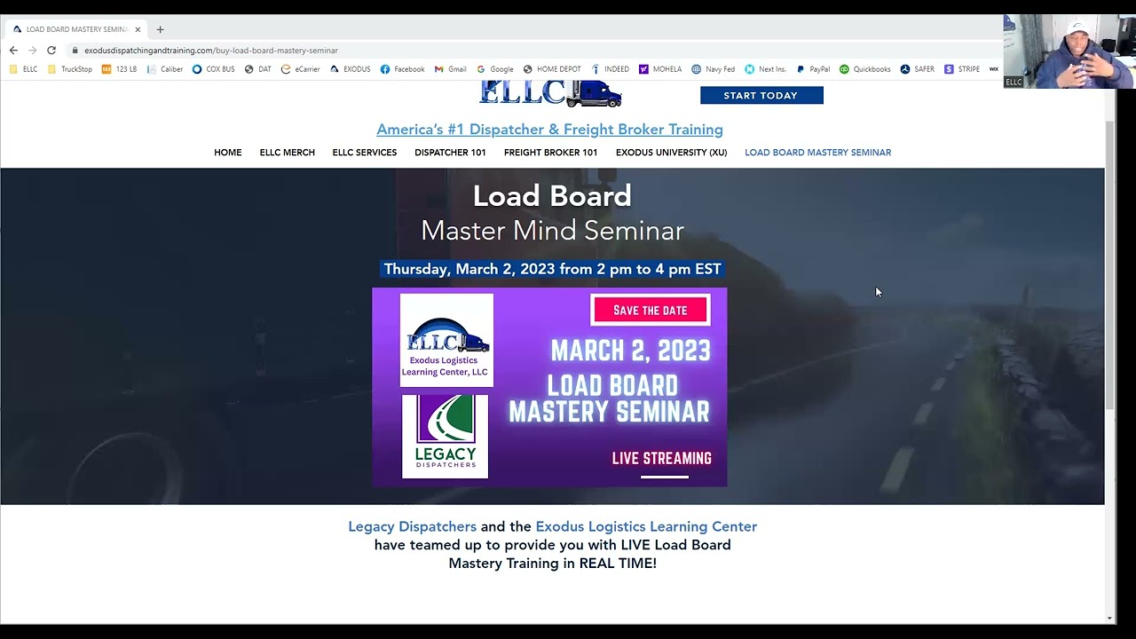 Load Board Master Mind Seminar - LIMITED SEATS!!!