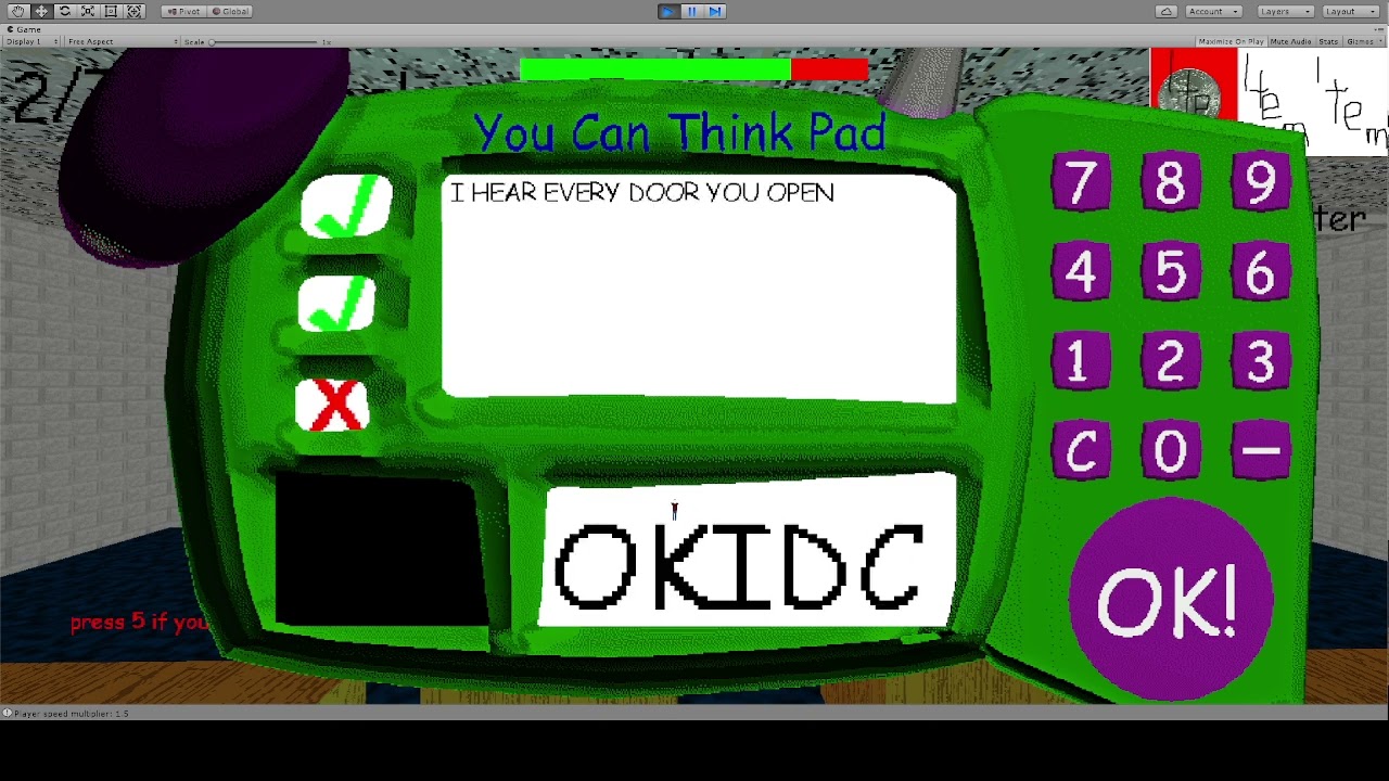 Baldi's basics but harder and glitching