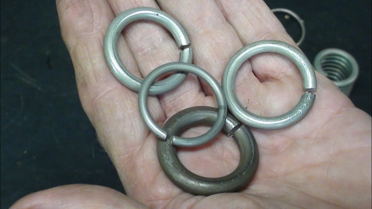 MAKING STEEL RINGS ON THE LATHE Tips #509 tubalcain