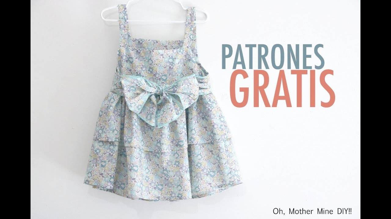 Patrones gratis: vestido doble volante para niñas