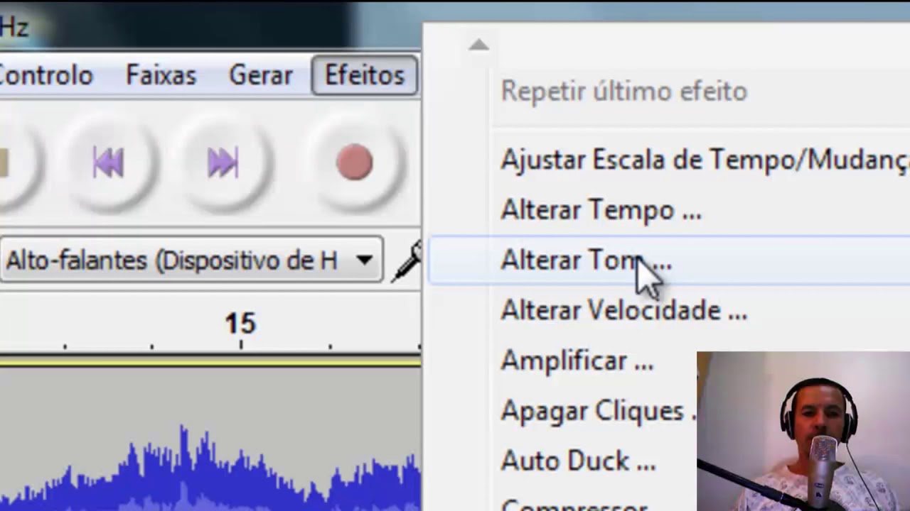 Como fazer para mudar a frequência de 440 para 432 Hz no audacity