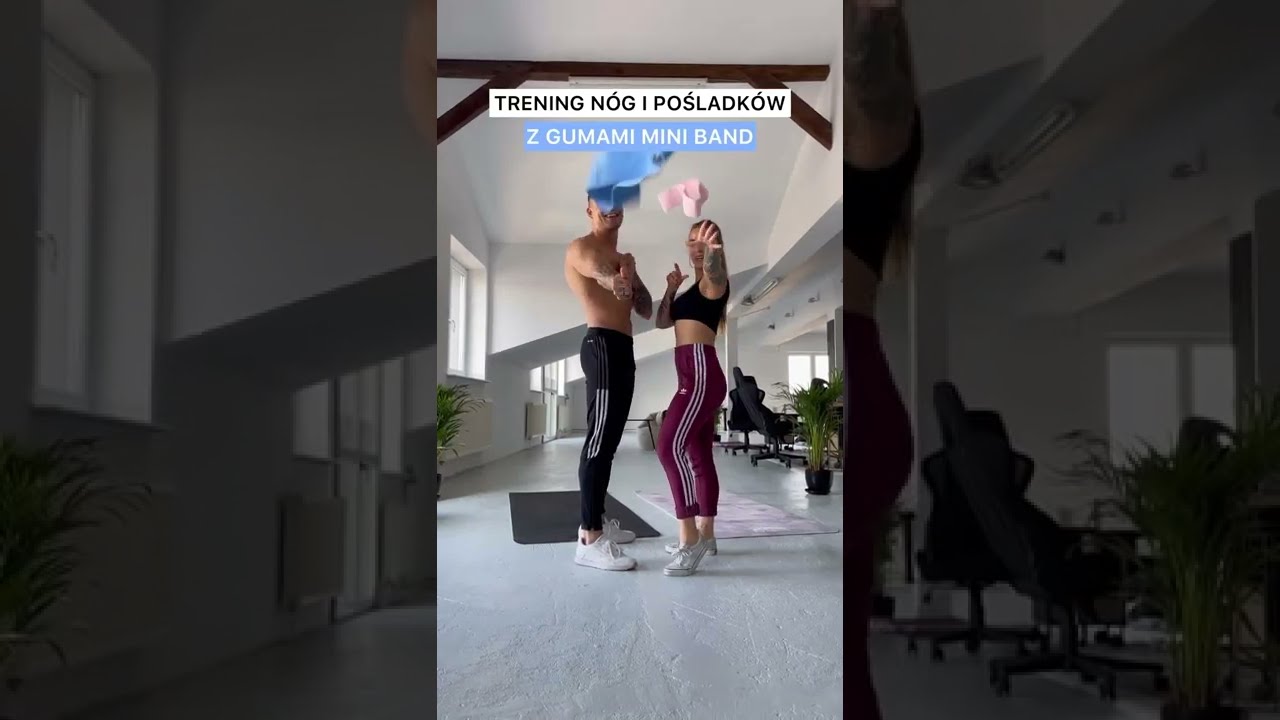Trening n&oacute;g i pośladk&oacute;w w gumami Mini Band