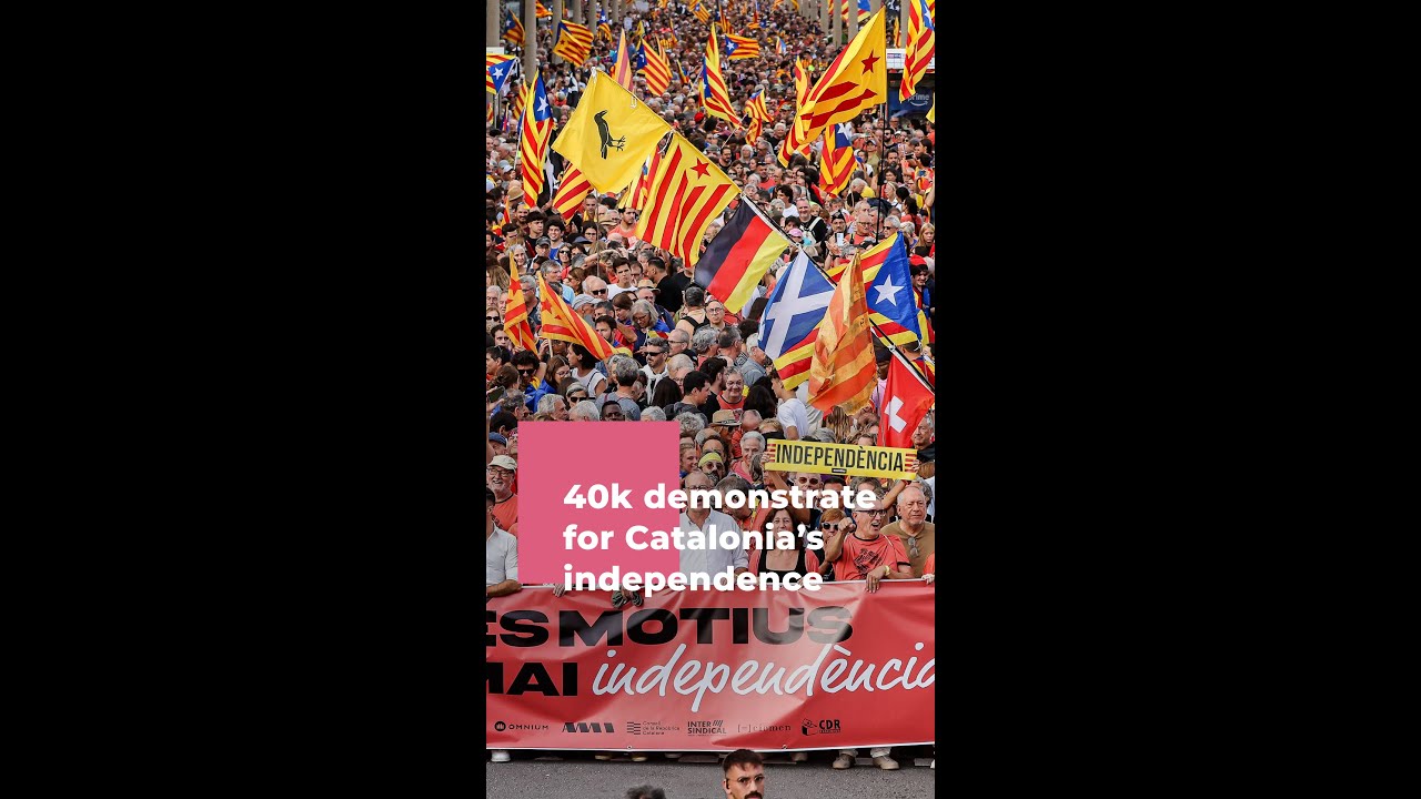 40k demonstrate for Catalan independence