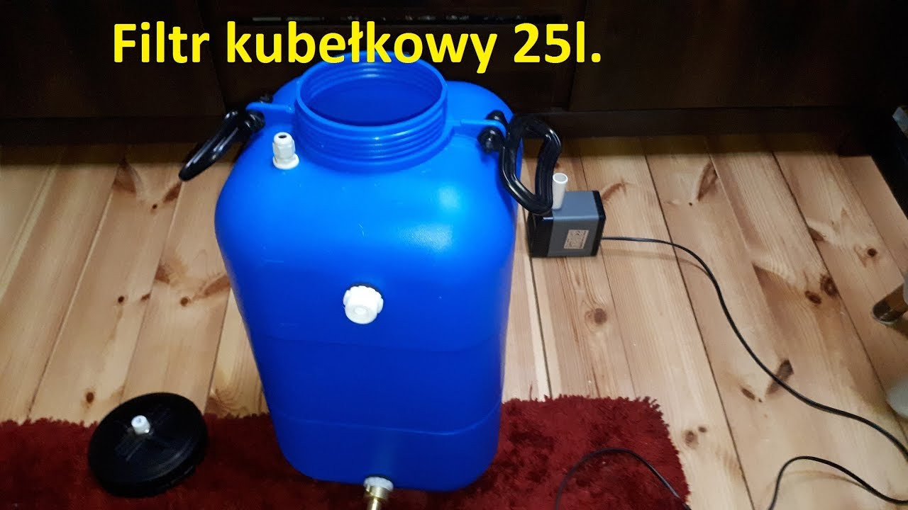 64#Akwarystyka Rodzinna - Filtr Kubełkowy DIY 25l własnej produkcji :)