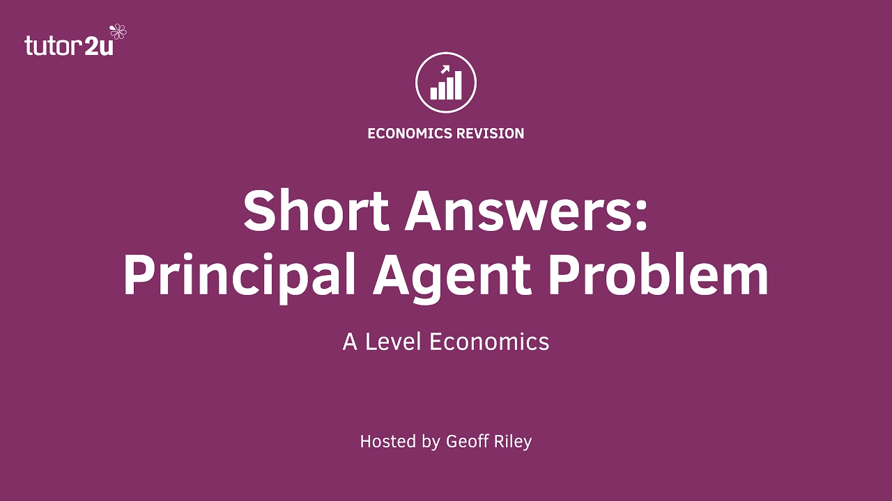 Explaining the Principal Agent Problem I A Level and IB Economics