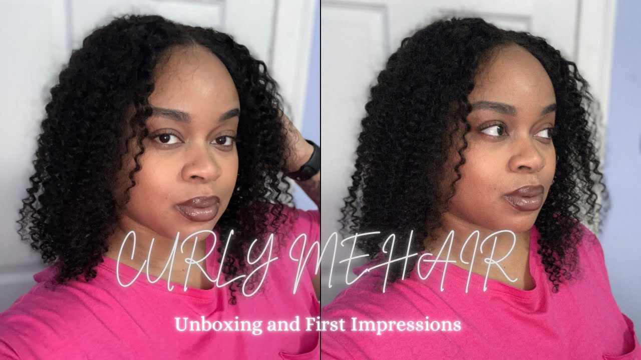 CURLY ME HAIR REVIEW| MY HONEST & UNSPONSORED FIRST IMPRESSIONS| CURLY GLUELESS WIG