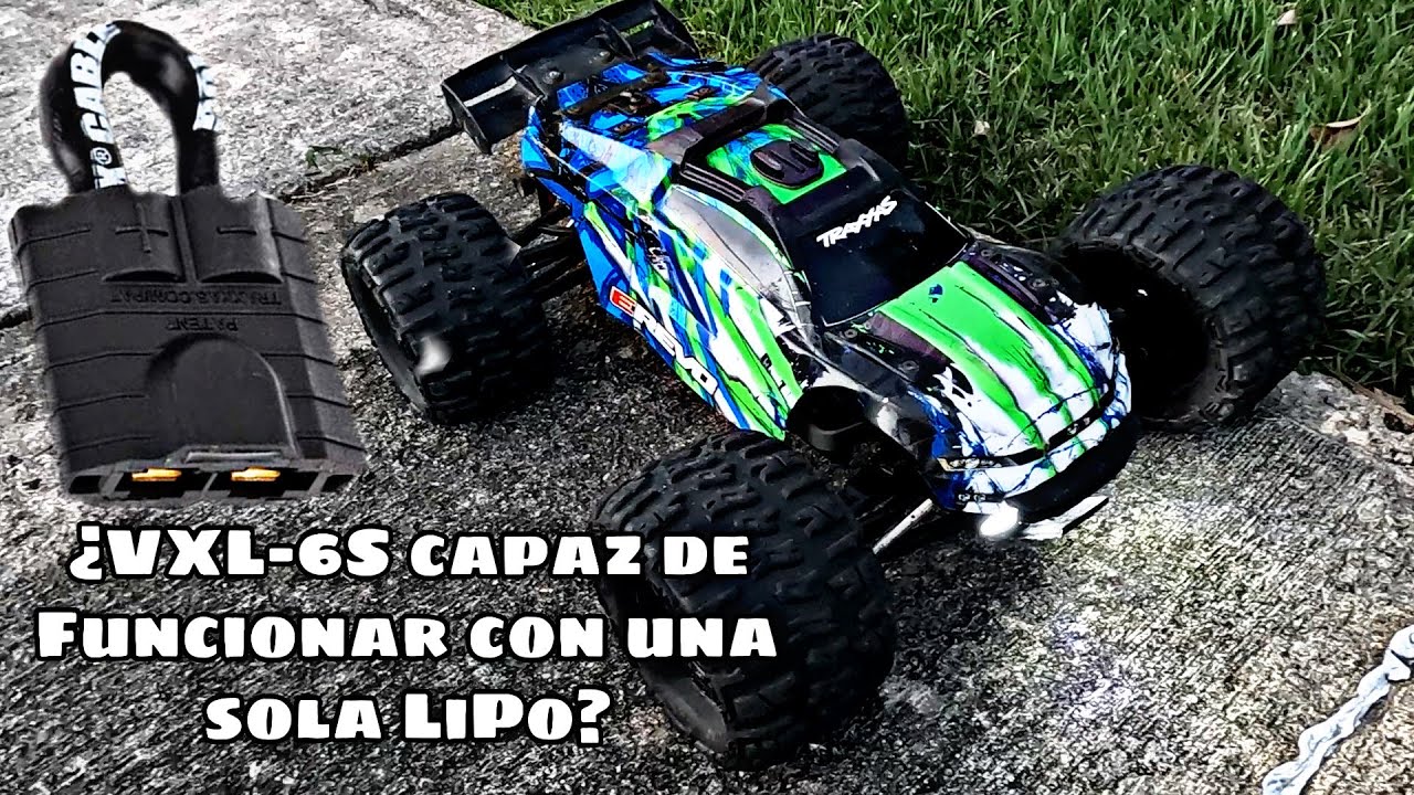 Traxxas E-Revo 2.0 VXL podrá funcionar con una LiPo 2S o 3S utilizando adaptador?  (Traxxas VXL-6S)
