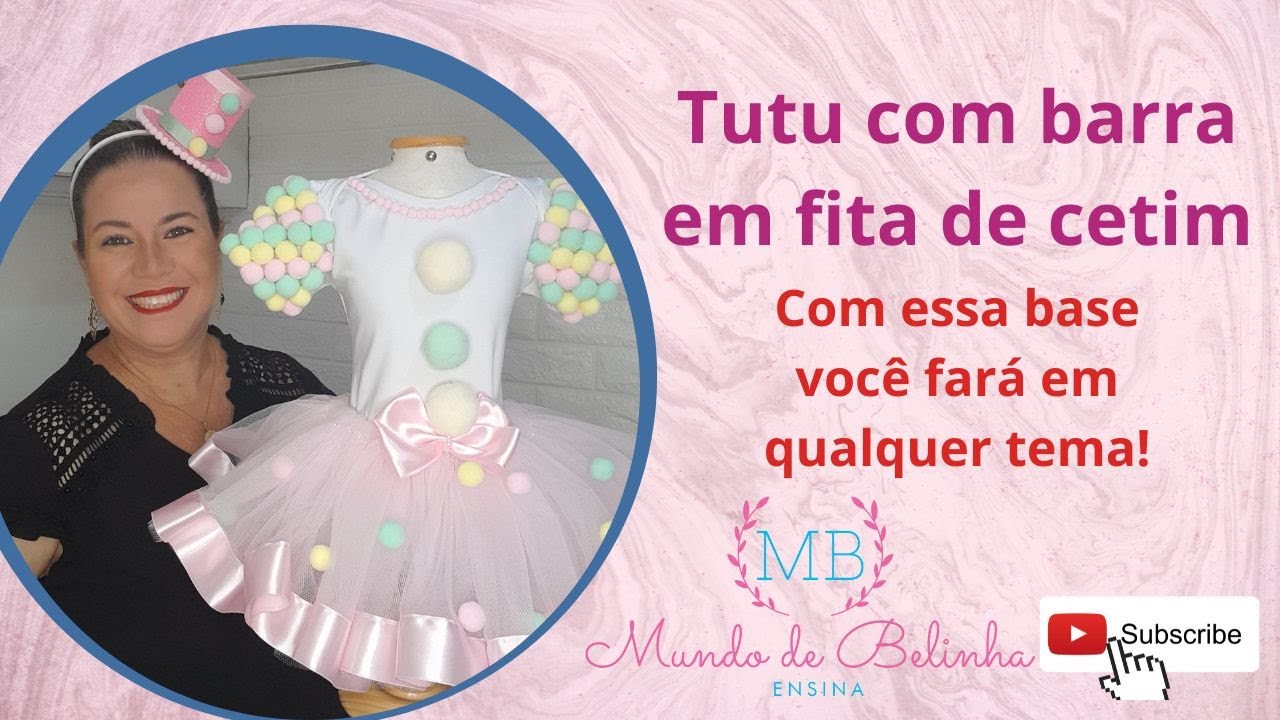 Tutu com fita de cetim na Barra