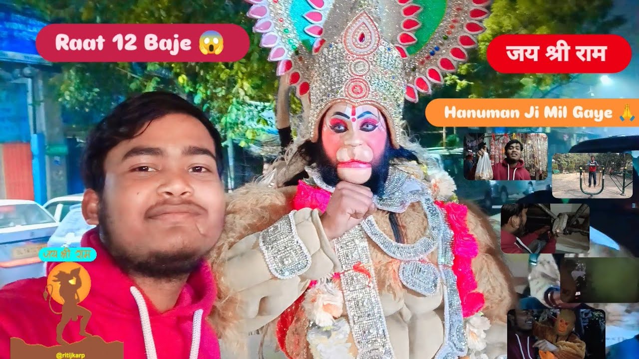 🌙 Raat 12 Baje Bike Ride Par Darshan 😇 | Raaste Mein Mil Gaye Hanuman Ji 🙏| Daily vlog 